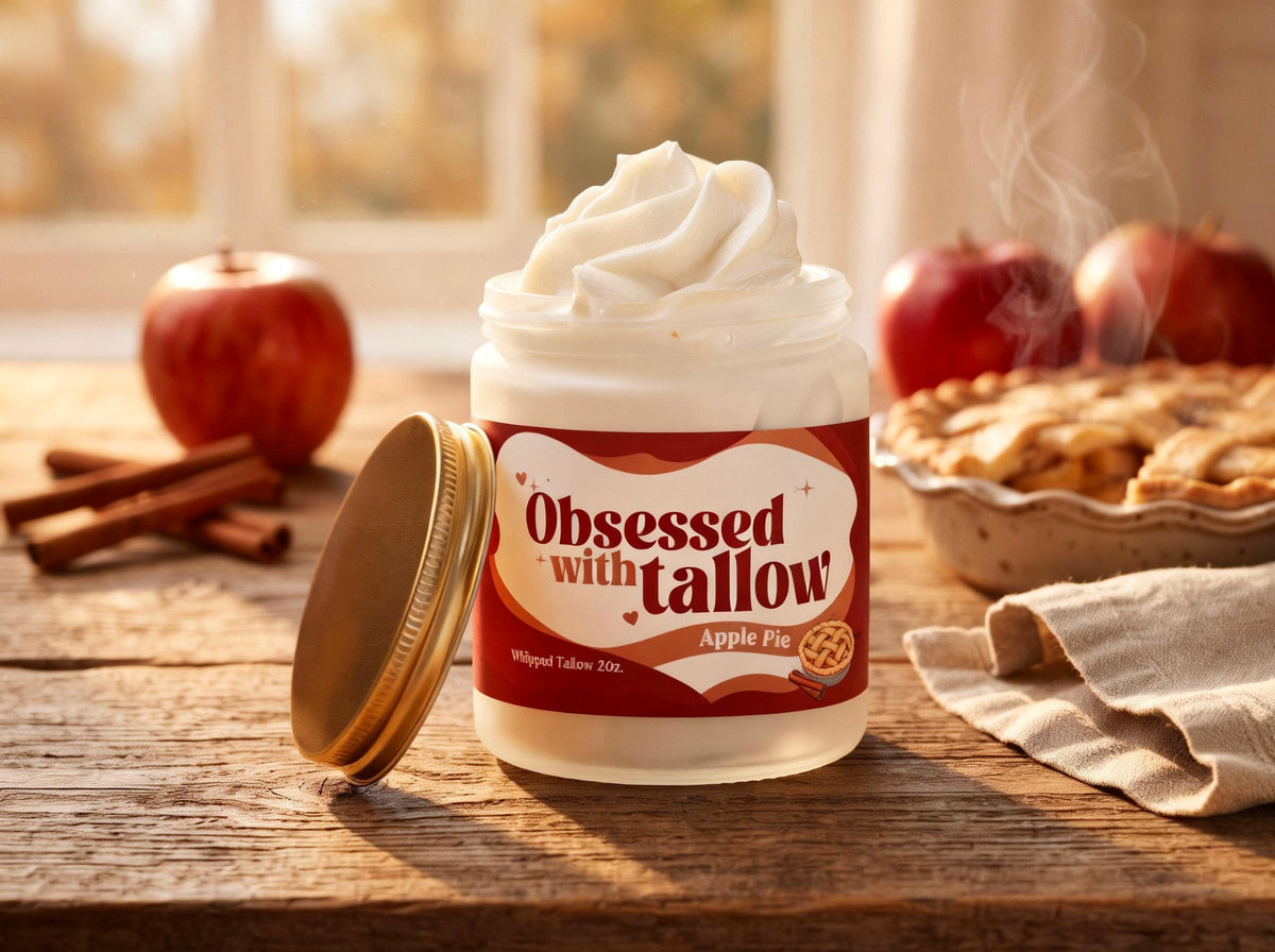 " Apple Pie" Whipped Tallow Glass Jar