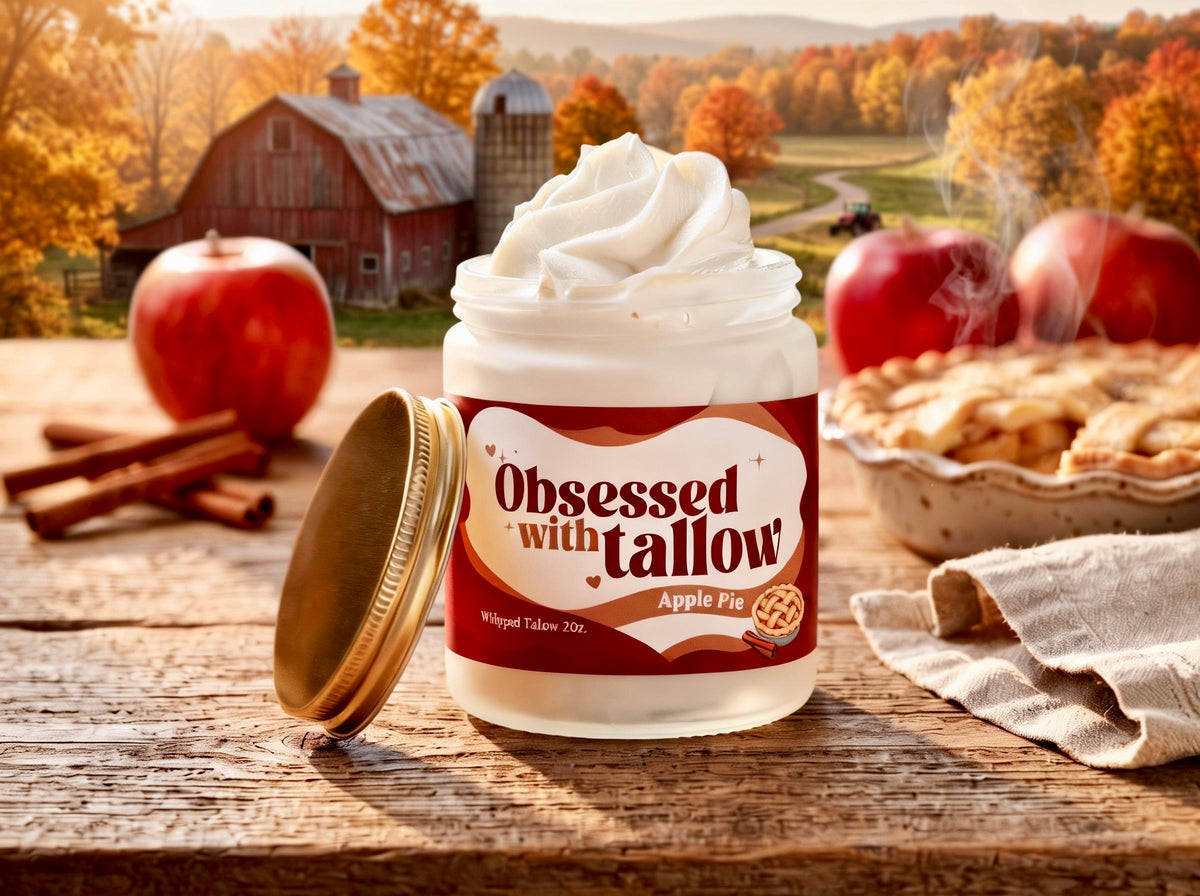 " Apple Pie" Whipped Tallow Glass Jar