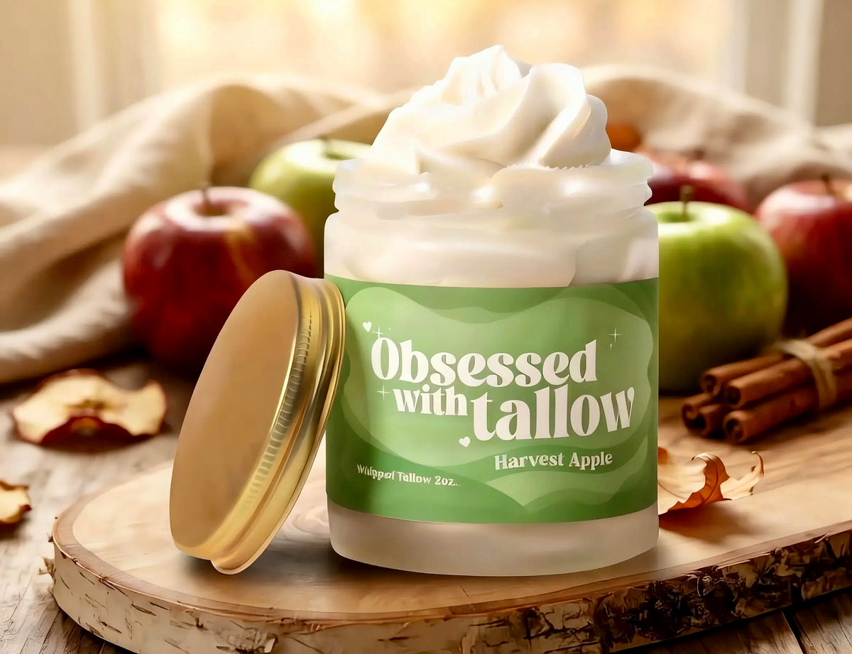 "Harvest Apple" Whipped Tallow Glass Jar