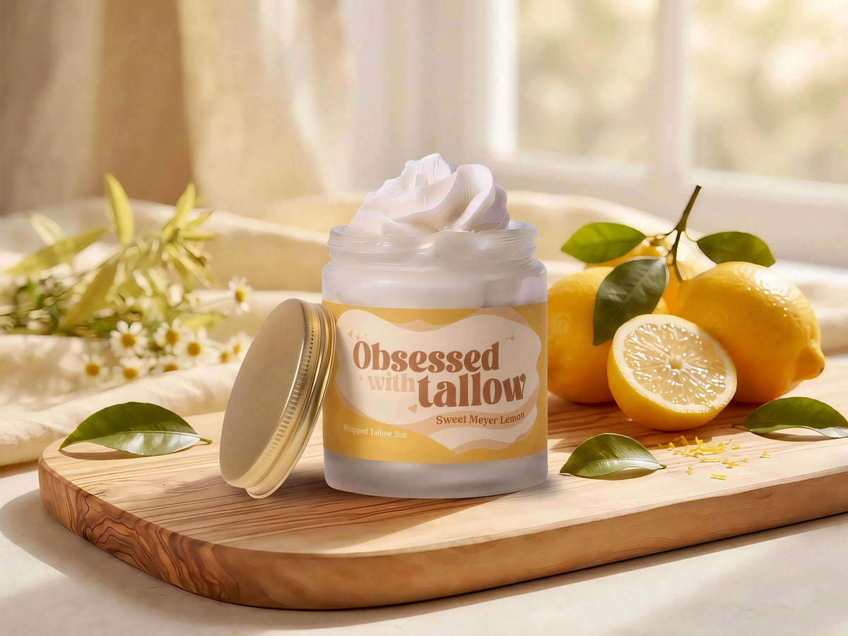 "Sweet Meyer Lemon" Whipped Tallow Jar
