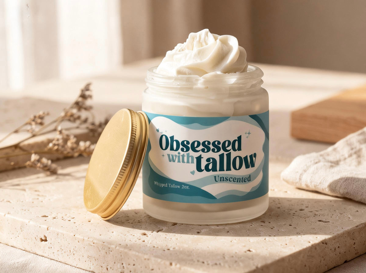 "Unscented" Whipped Tallow Glass Jar