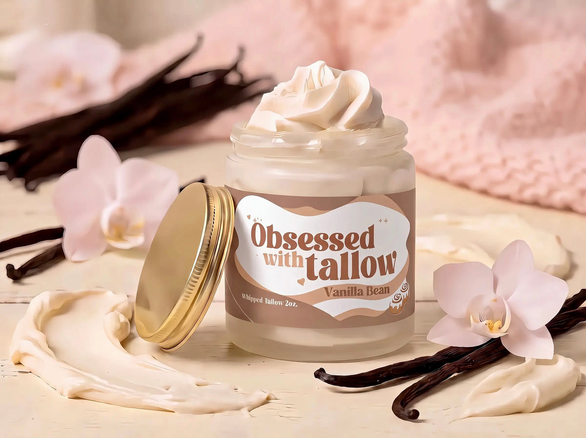 "Vanilla Bean" Whipped Tallow Glass Jar